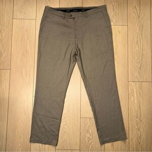 Haggar FlexPlus Men’s Stretch Dress Pants Waist 38 Tan Business Casual Workwear